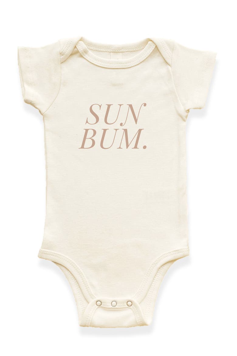 Sun Bum Organic Cotton Baby Bodysuit, Main, color, Natural