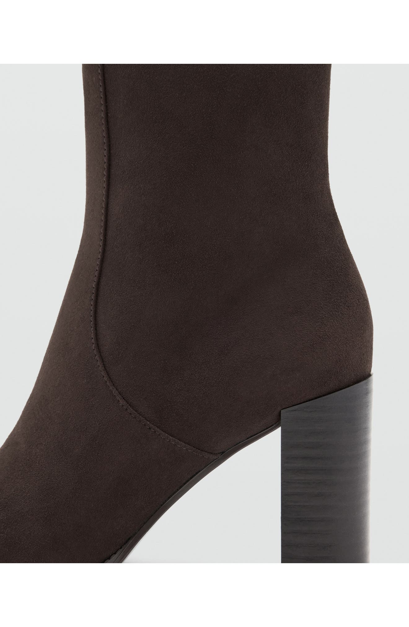 Pointed Toe Faux Leather Ankle Boot, Alternate, color, BROWN
