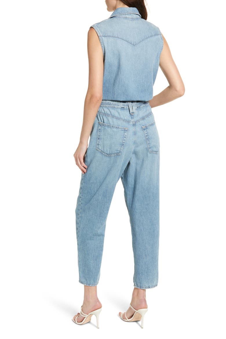 Dakotah Sleeveless Denim Jumpsuit, Alternate, color, WAVERLY DRIVE