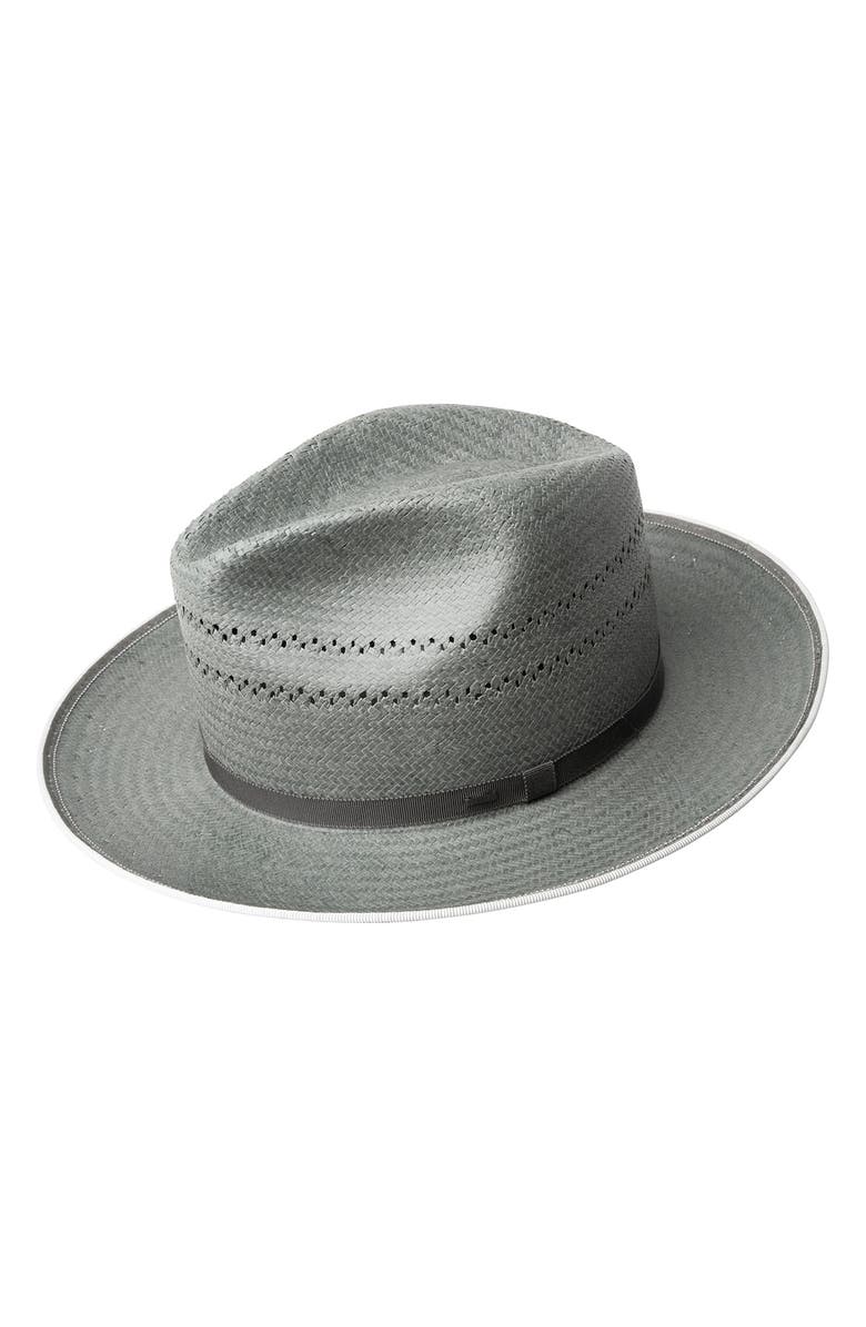Bailey Delmont Straw Fedora, Main, color, 