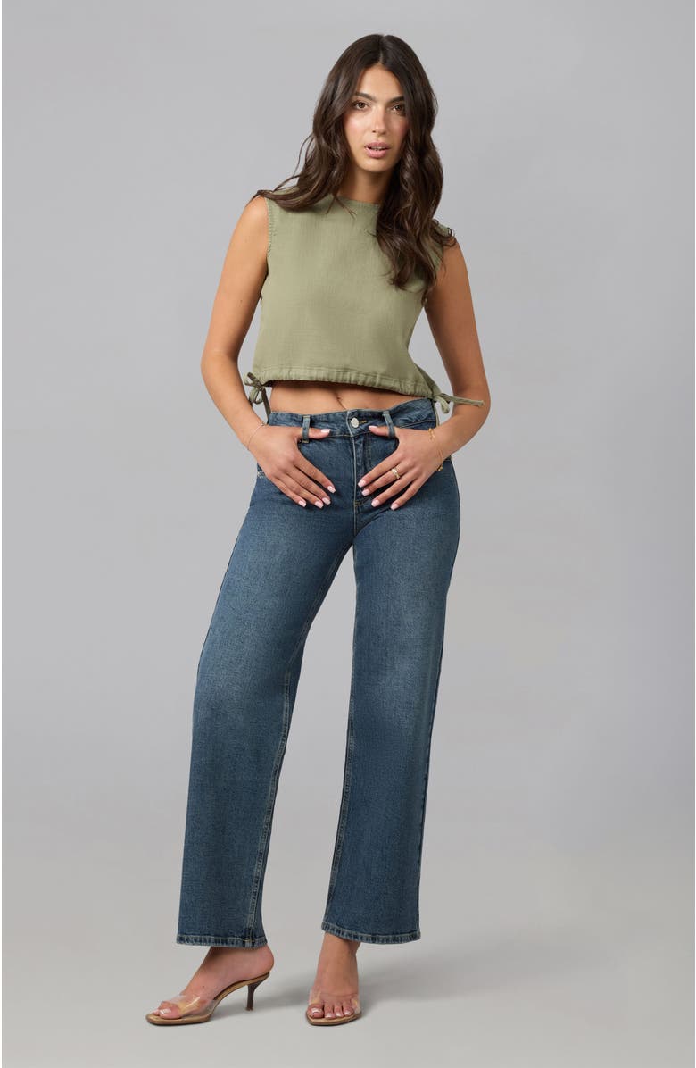 Lola Denim Liel Cotton Twill Top, Alternate, color, Worn Sage