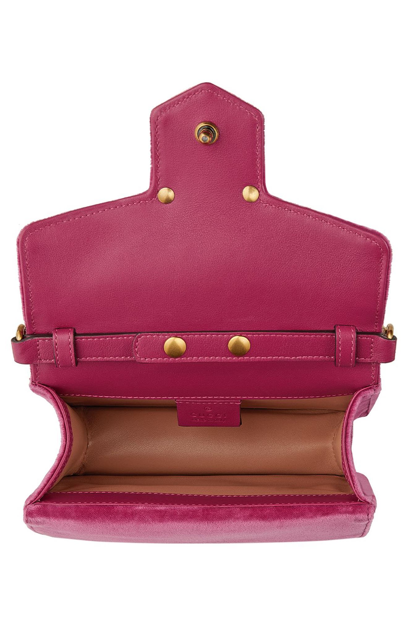Broadway Bee Velvet Shoulder Bag, Alternate, color, PINK