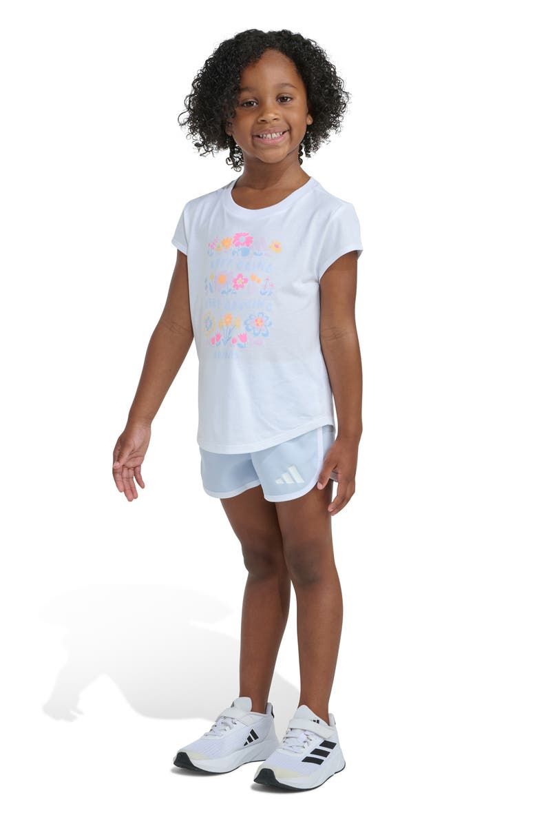 adidas Kids' Graphic T-Shirt & Shorts Set, Alternate, color, White