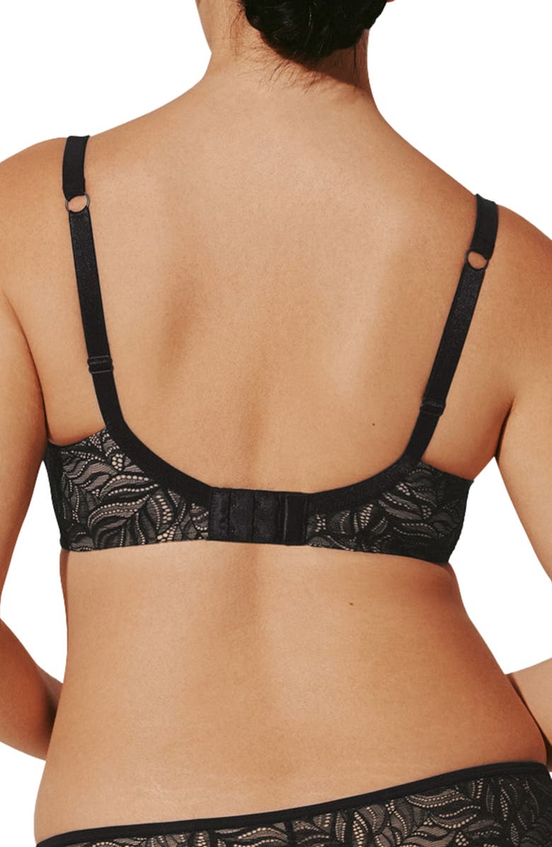 ThirdLove Feather Lace Underwire Demi Bra, Alternate, color, Black