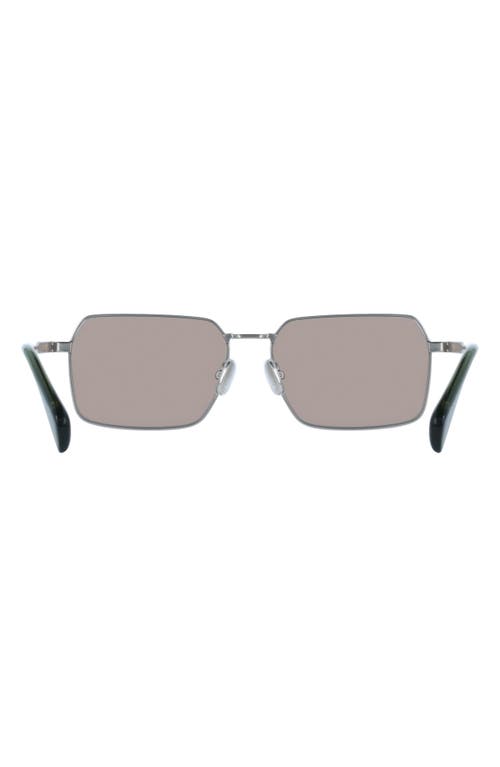 Paul Smith 58mm Modified Rectangular Sunglasses In Matte Silver/brown