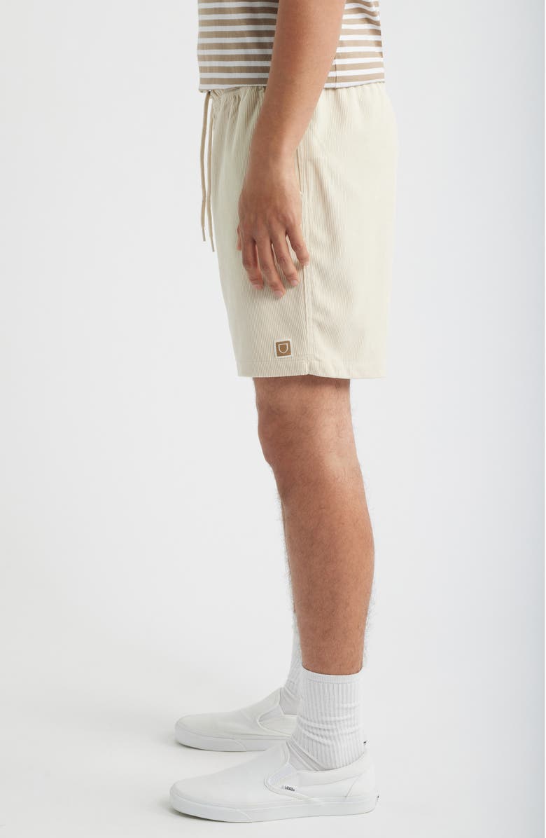 Brixton Everyday Corduroy Shorts, Alternate, color, Whitecap