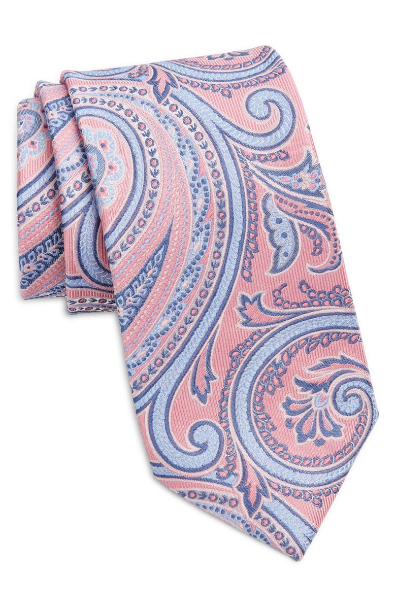 Nordstrom Paisley Silk Tie, Main, color, Pink