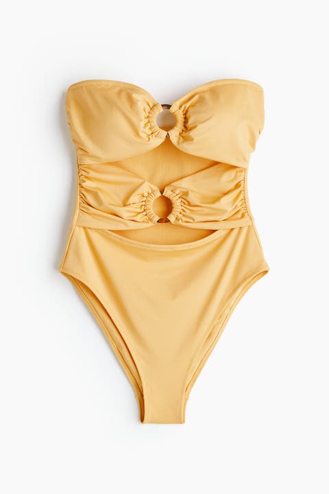 Padded-cup Bandeau Swimsuit