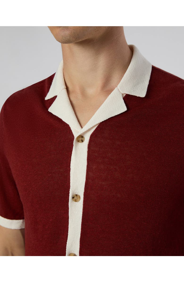 Onia Linen Knit Camp Shirt, Alternate, color, 