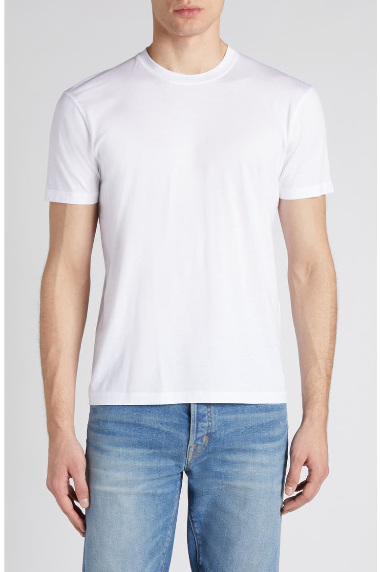 Short Sleeve Crewneck T-Shirt, Main, color, WHITE
