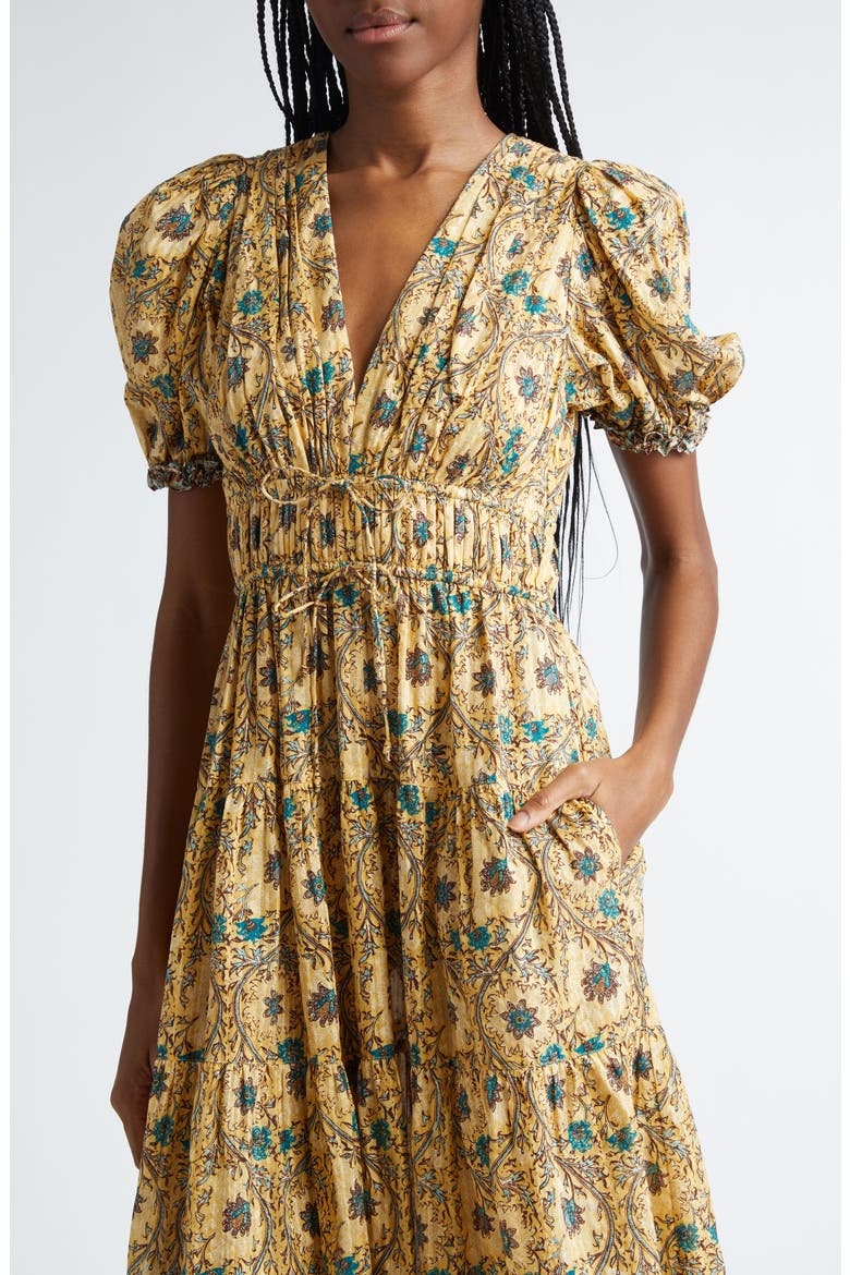 Ilana Midi Dress, Alternate, color, DAYLILY