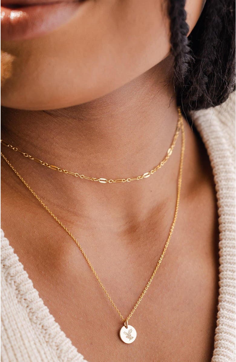 MADE BY MARY December Birth Flower Necklace, Alternate, color, Silver