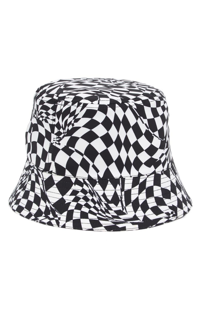 Steve Madden Warp Check Nylon Bucket Hat, Alternate, color,