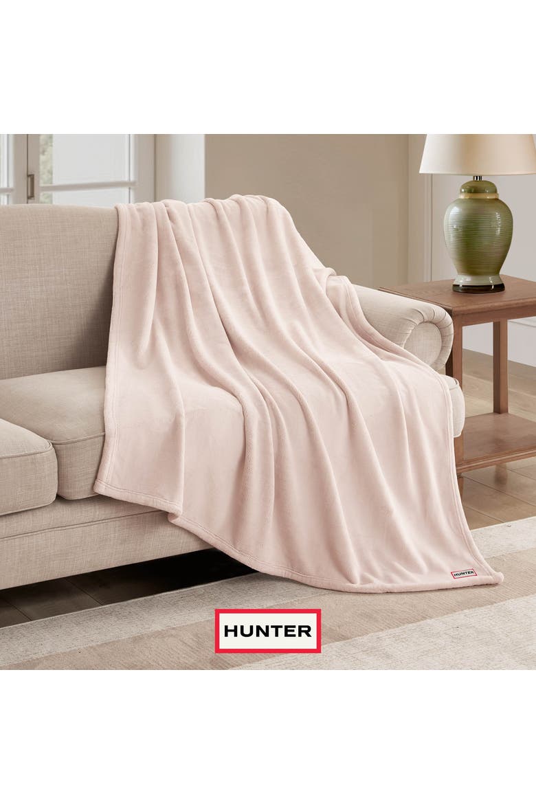 Coco Flannel Throw Blanket, Alternate, color, Mauve Pink Chalk