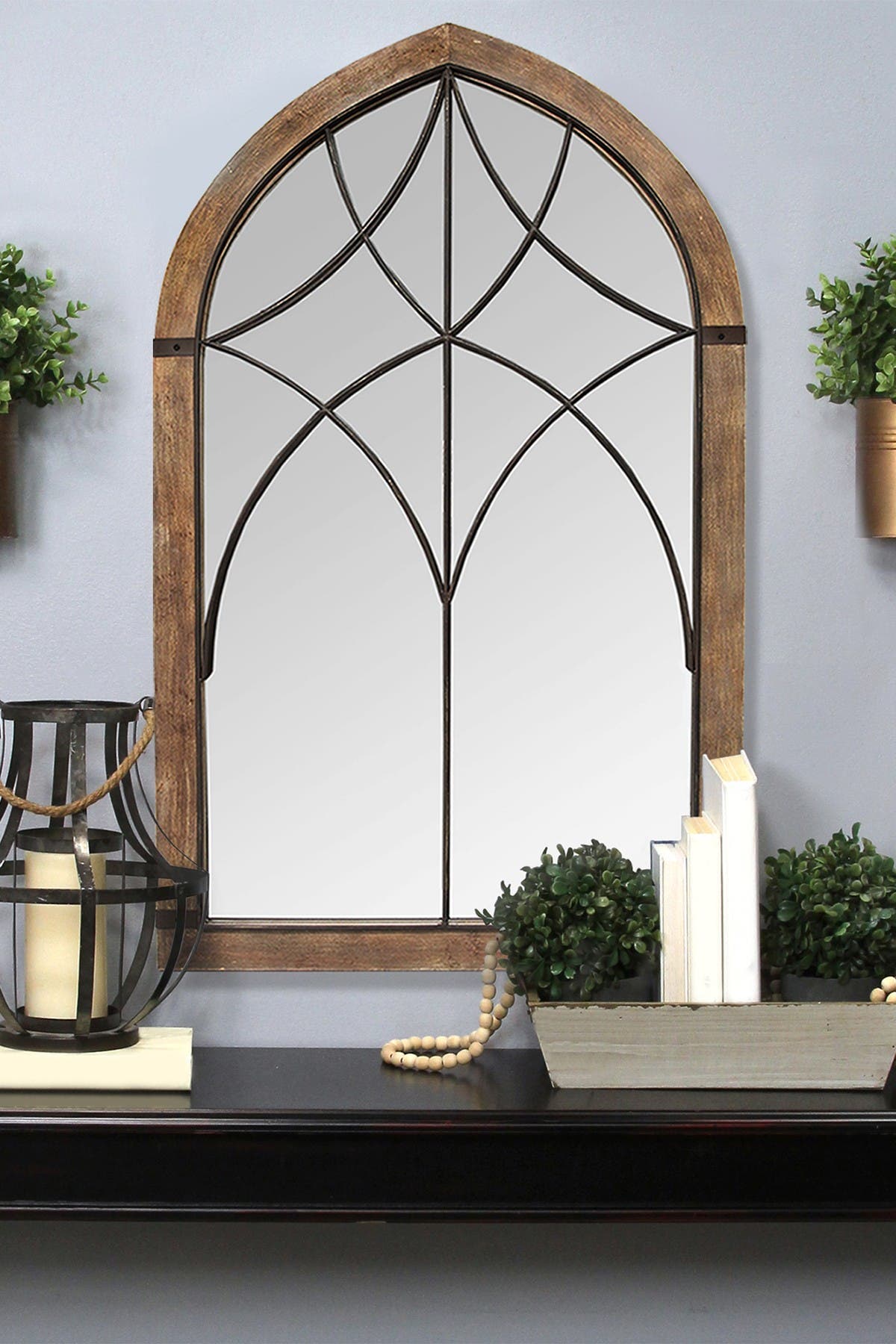 STRATTON HOME DECOR Brown/Bronze Augusta Cathedral Mirror | Nordstromrack