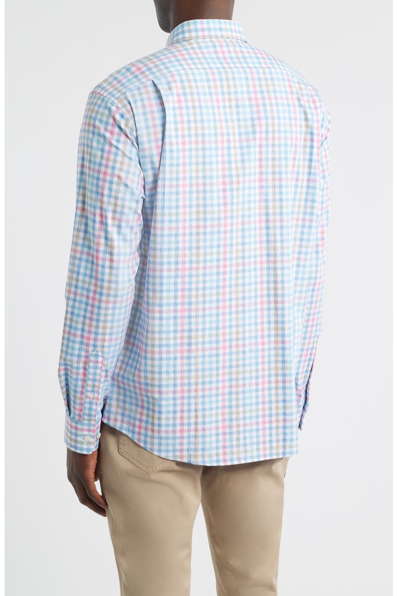 Yosef Check Everyday Performance Button-Down Shirt, Alternate, color, NAVY