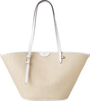 Mulberry Raffia Basket Tote