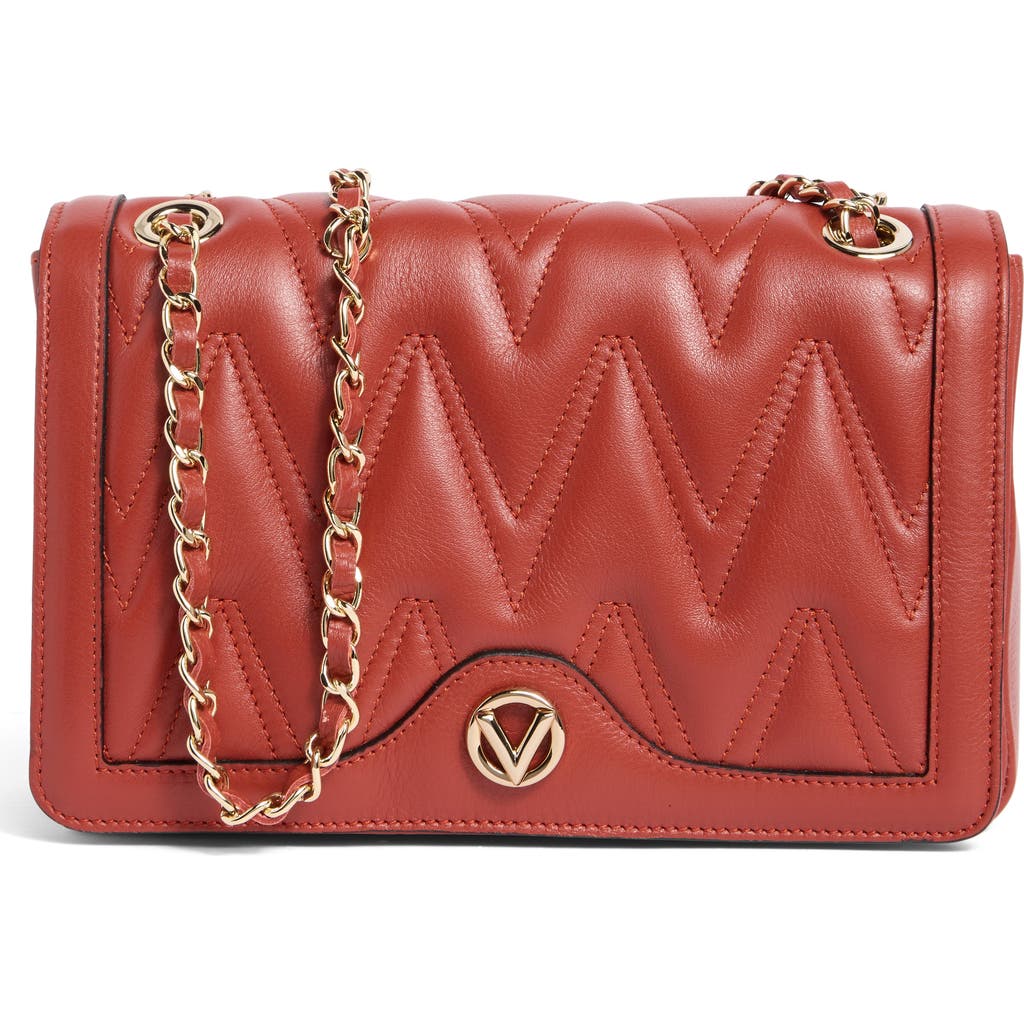 Valentino By Mario Valentino Auror Diamond Quilt Shoulder Bag In Brown