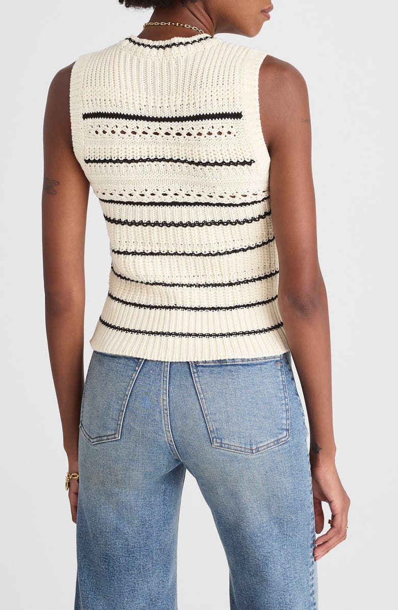 Stripe Cotton Sweater Vest