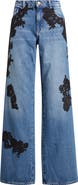 LoveShackFancy Bambie Lace Appliqué Jeans