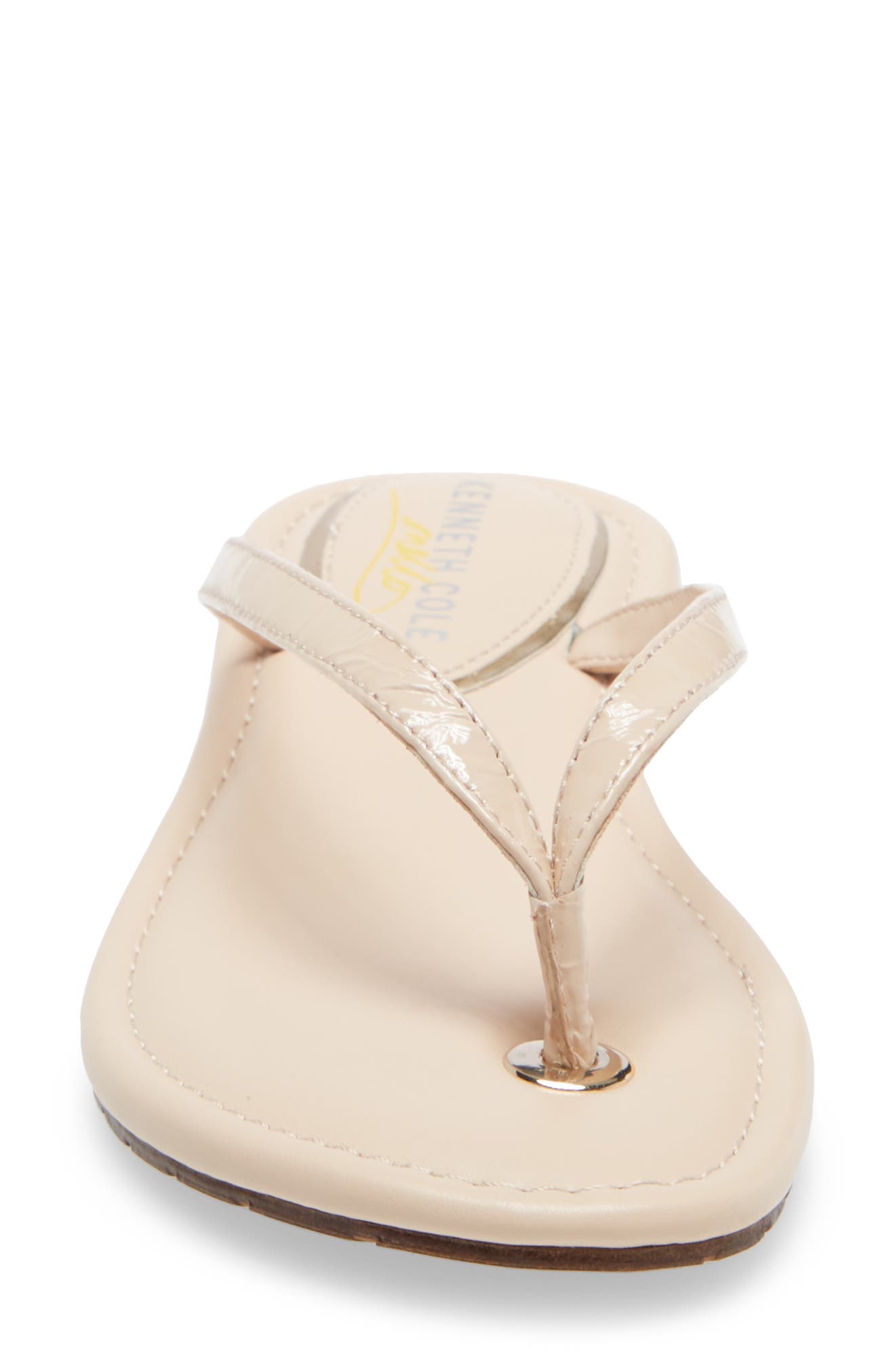 Mello Flip Flop, Alternate, color, GINGER PATENT LEATHER