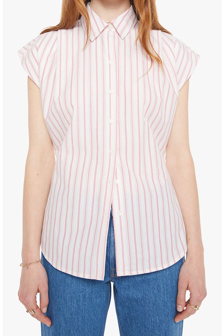 The Cap Game Stripe Cotton Button-Up Shirt, Main, color, LINE BREAKER