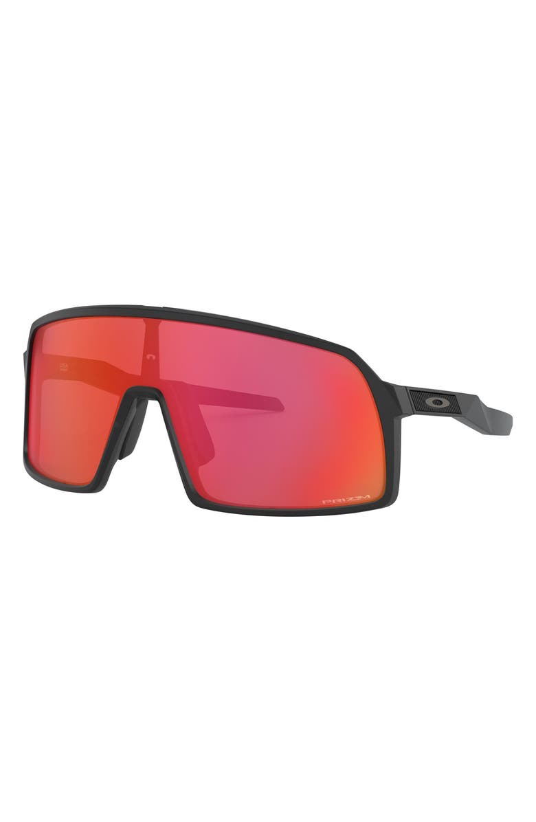 Oakley Sutro S 128mm Prizm<sup>™</sup> Wrap Shield Sunglasses, Alternate, color, Pol Black