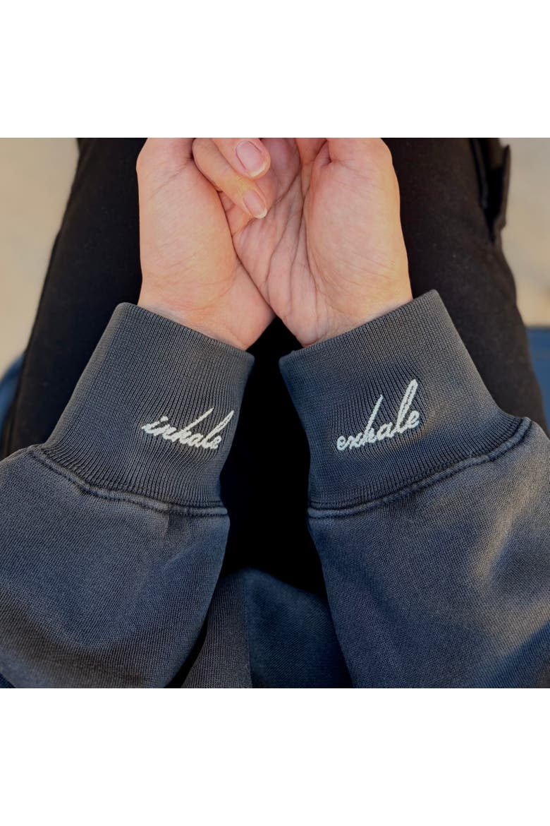 Inhale/Exhale Sweatshirt + Manifestation Kit, Alternate, color, Black