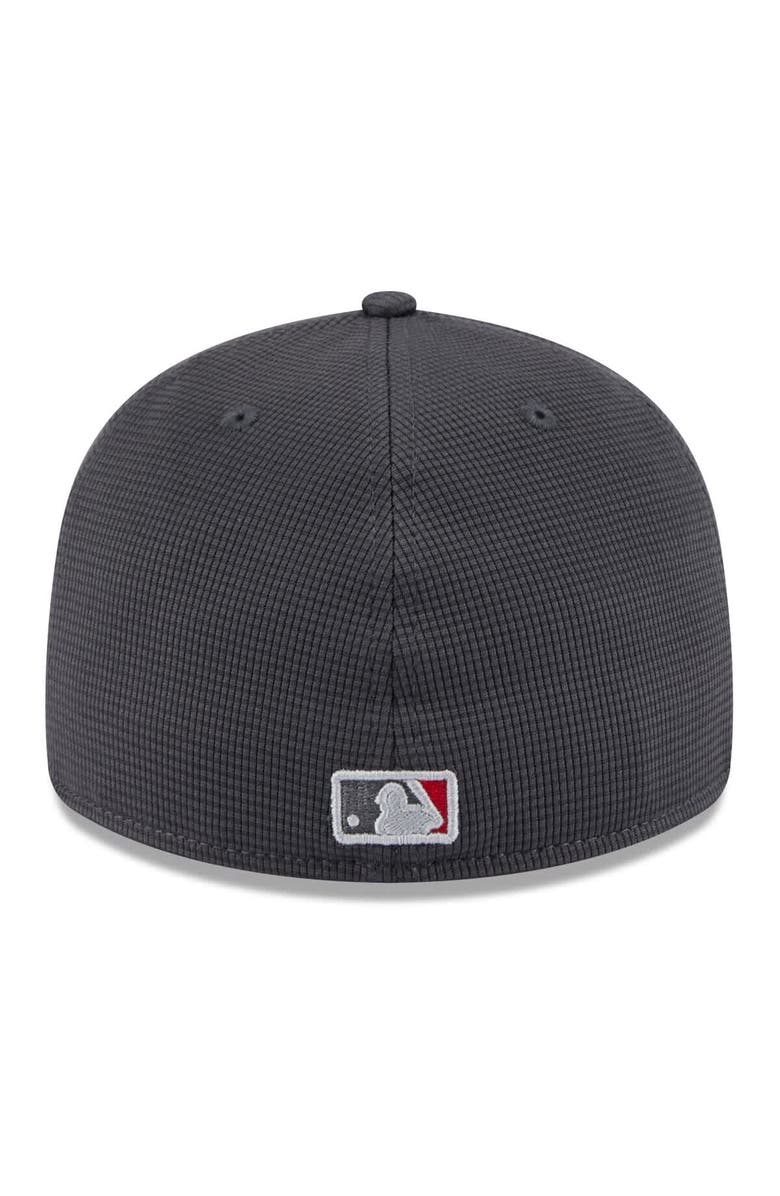 New Era Men's New Era  Gray/Red Cleveland Guardians 2025 Batting Practice Low Profile 59FIFTY Fitted Hat, Alternate, color, 