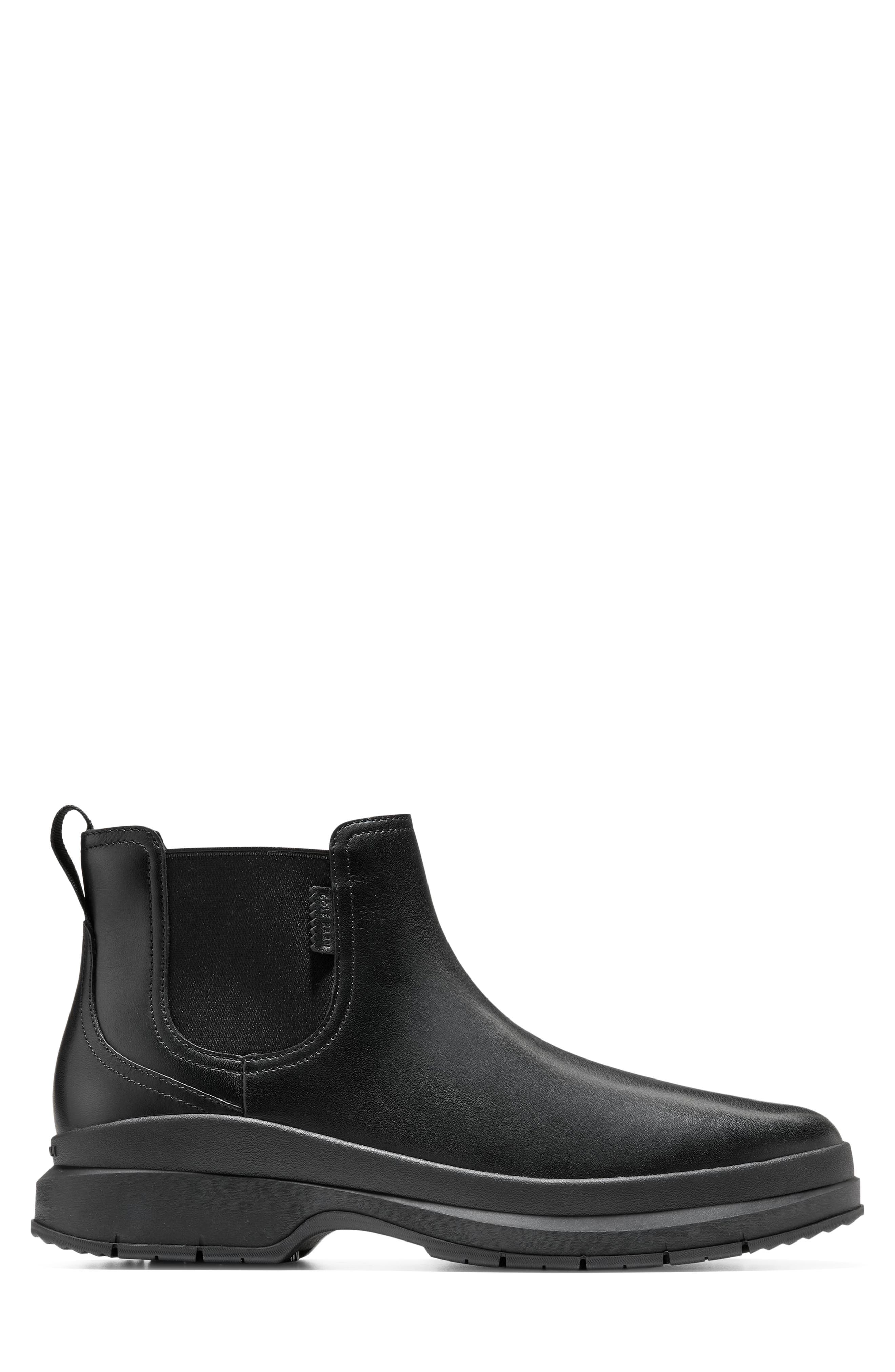 Chamberlin Grand Waterproof Chelsea Boot, Alternate, color, BLACK / BLACK WR