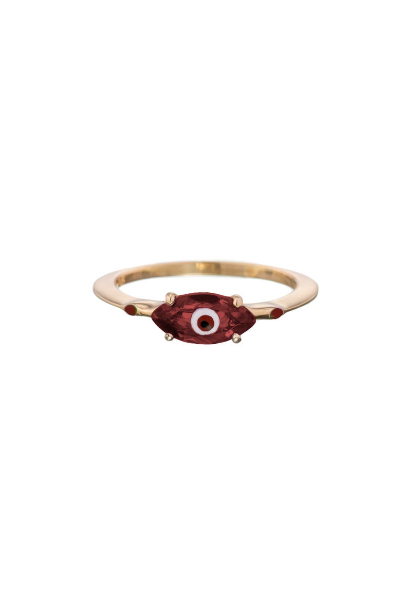 Big Eye Ring with Marquise Gemstone, Main, color, Garnet