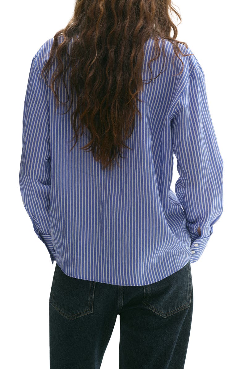 MANGO Stripe Straight Button-Up Shirt, Alternate, color, 