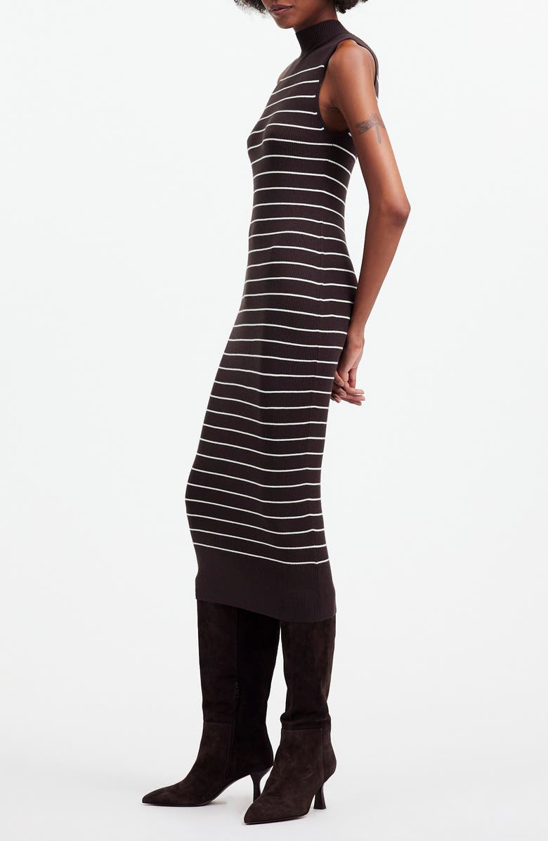 Madewell The Signature Sleeveless Mock Neck Rib Knit Dress, Alternate, color, 