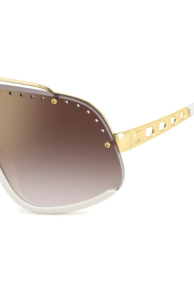 Carrera Eyewear FLAGLAB 16 99mm Gradient Shield Sunglasses, Alternate, color, Gold Ivory
