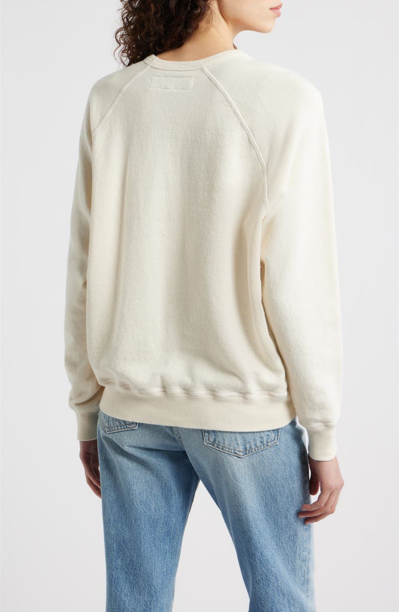 THE GREAT. & Stetson The College Sweatshirt Stetson Graphic Sweatshirt, Alternate, color, Washed White