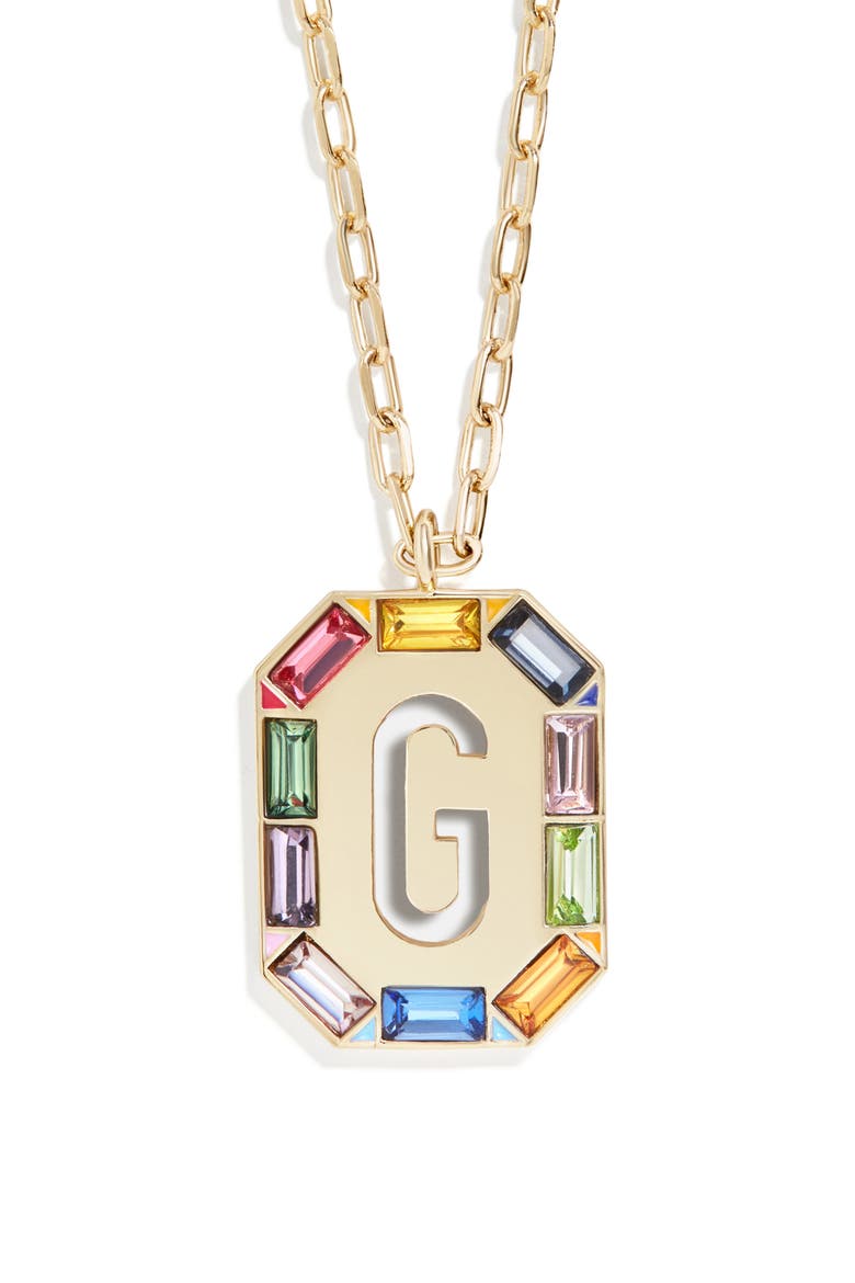 Alidia Initial Pendant Necklace, Main, color, MULTI G