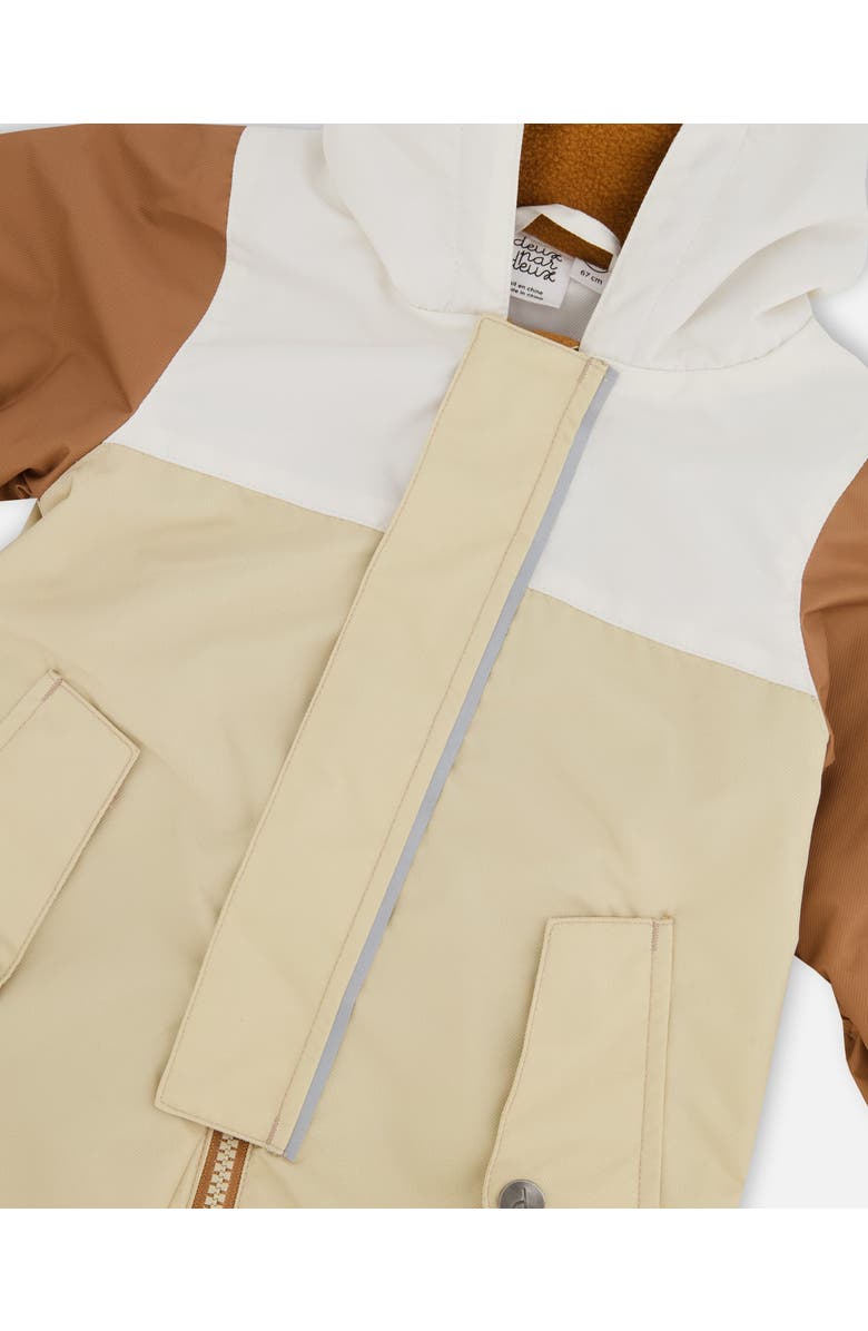 Deux par Deux Mid-Season One-Piece Outerwear with Hat, Alternate, color, Beige