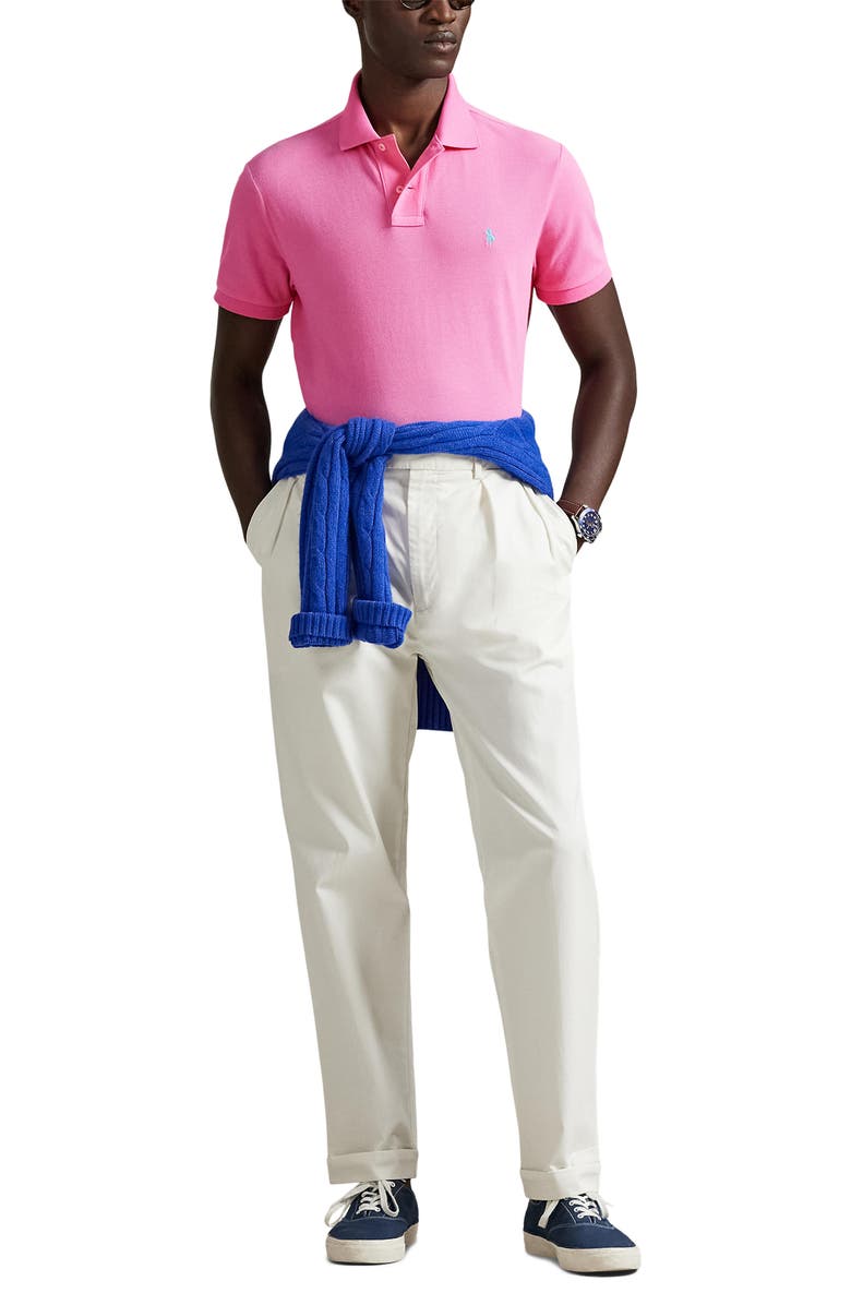 Polo Ralph Lauren Iconic Cotton Piqué Polo, Alternate, color, Baja Pink