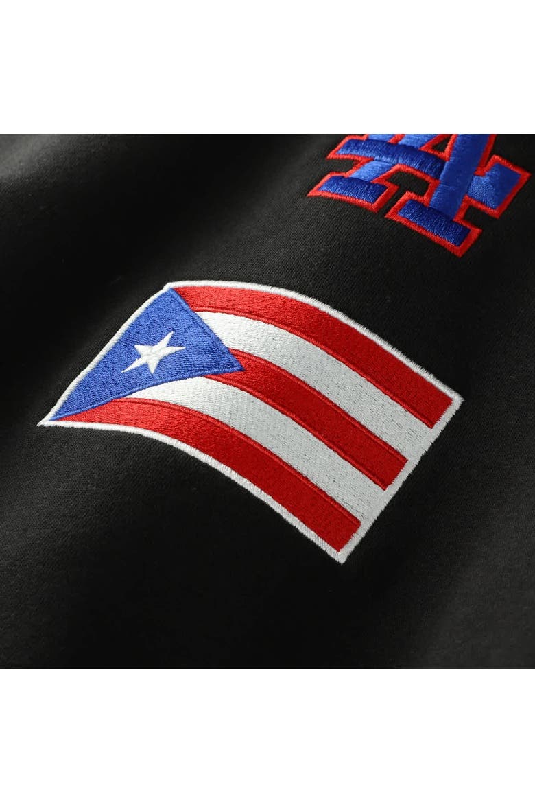 Men's New Era Black Los Angeles Dodgers Puerto Rico Country Flag Hoodie, Alternate, color, Black