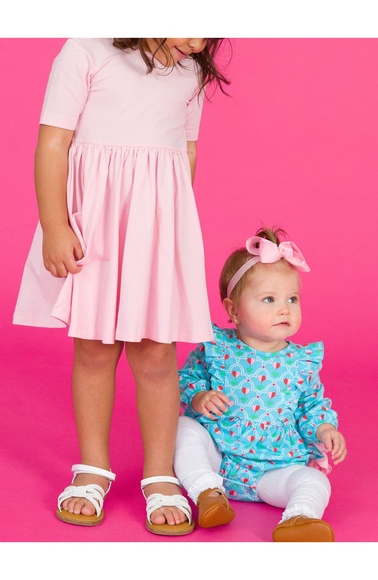 RuffleButts Baby/Toddler Girls Long Sleeve Waterfall Knit Bubble Romper, Alternate, color,