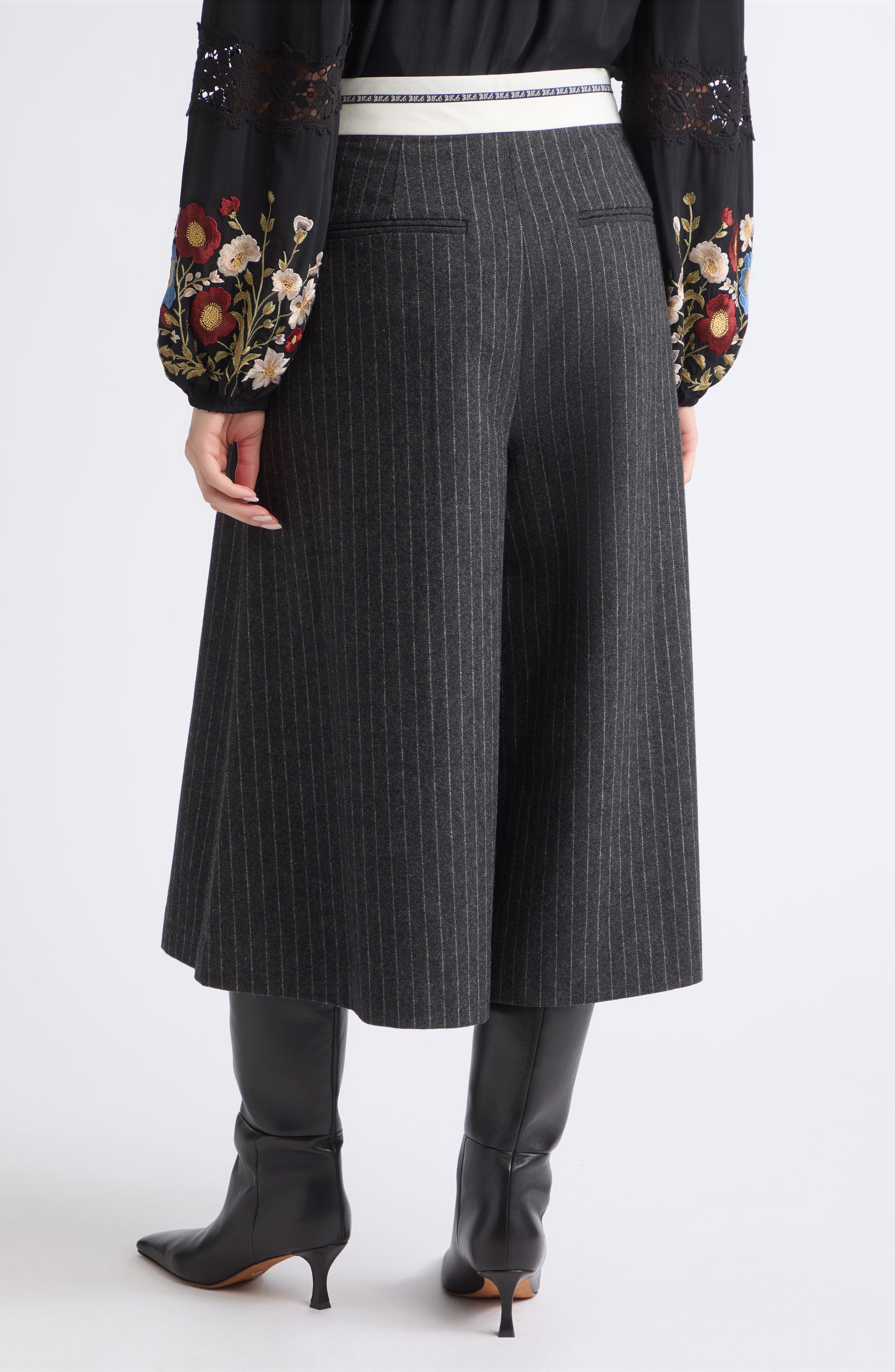 Sea NY Johanna Pinstripe Culottes (Women) | Nordstrom