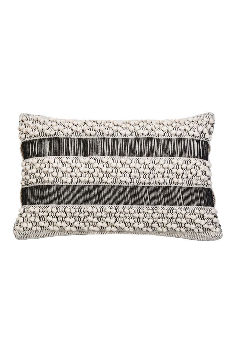 Serena Handwoven Accent Pillow, Main, color, IVORY/ BLACK