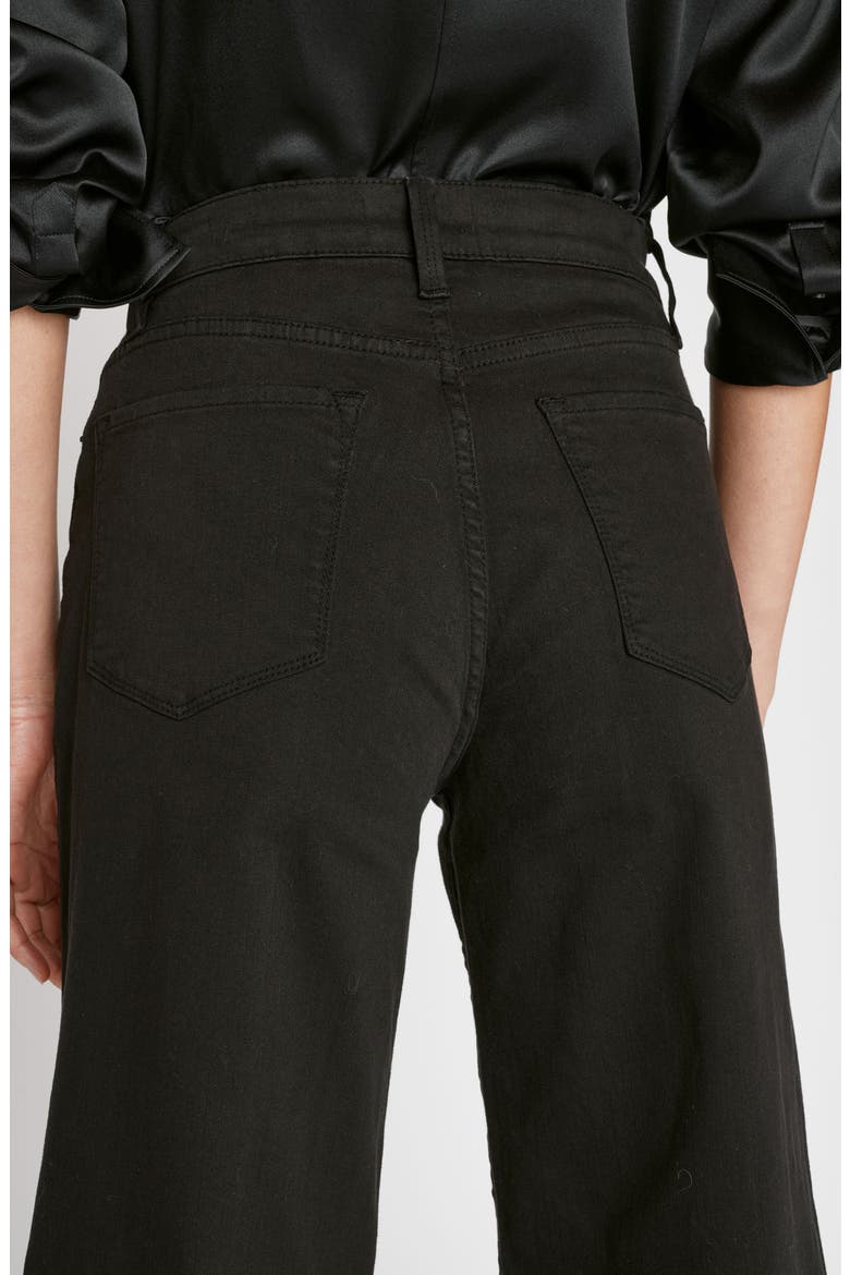 Le Palazzo Raw Hem Wide Leg Jeans, Alternate, color, FILM NOIR