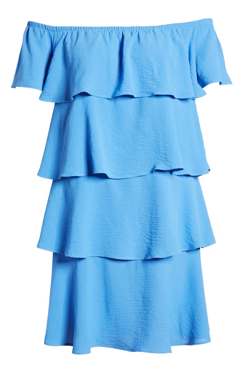 GIBSONLOOK x Hot Summer Nights Natalie Off The Shoulder Ruffle Dress, Alternate, color, 