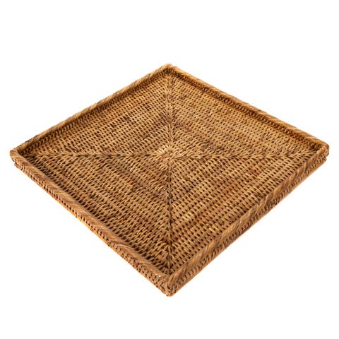Artifacts Rattan Square Flat Tray