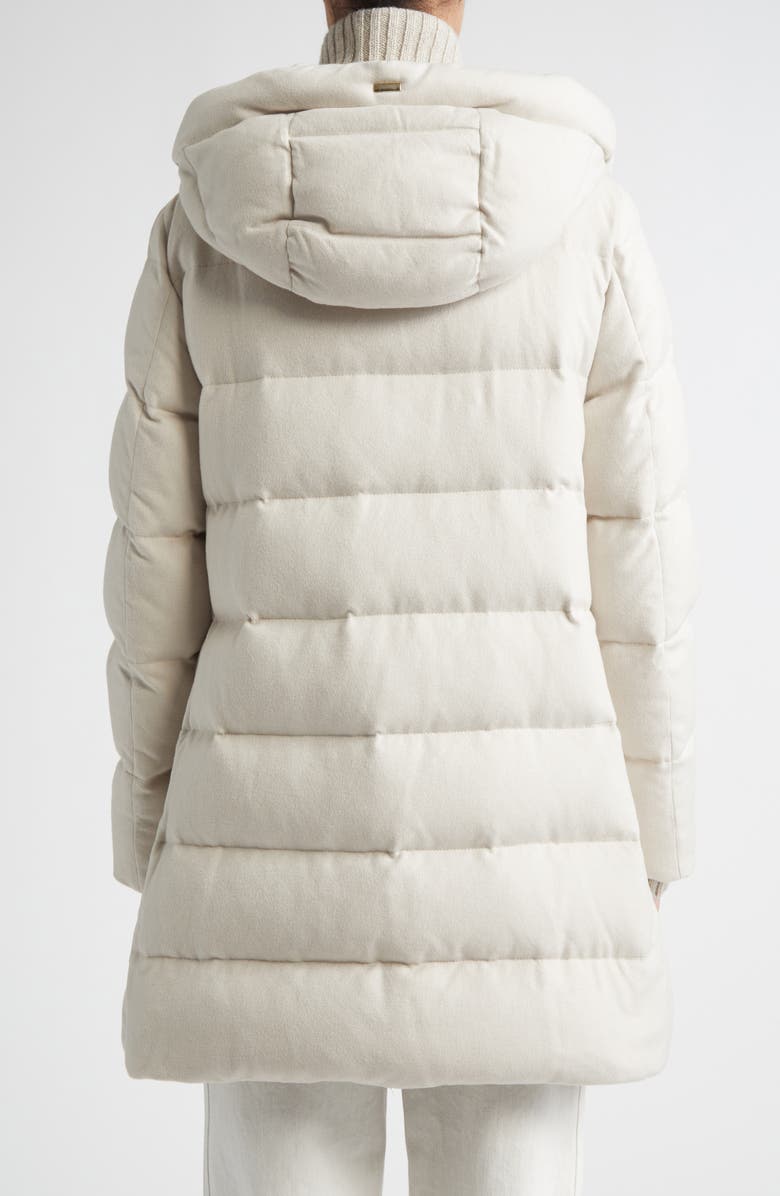 Herno Silk & Cashmere Down Parka with Wool Blend Rib Bib, Alternate, color, Chantilly