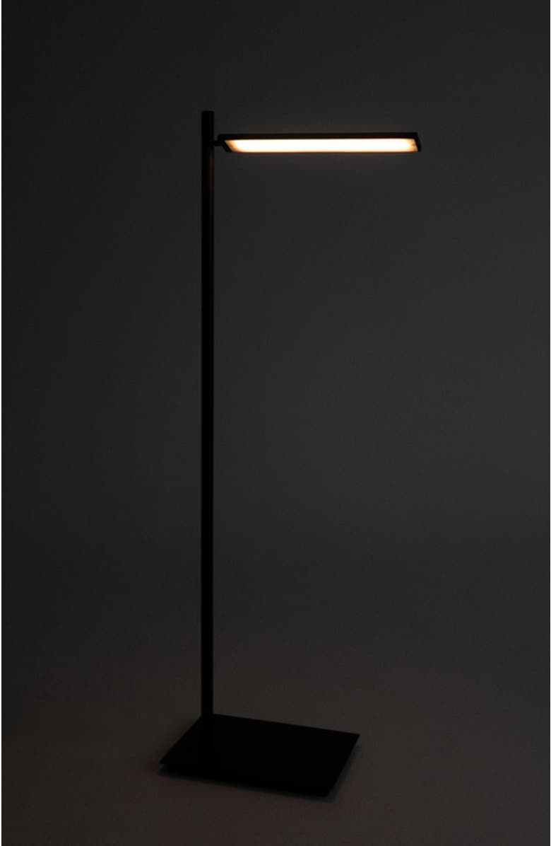 Brightech Linden 53" Matte Black Modern Pharmacy LED Floor Lamp with Adjustable Shade, Alternate, color, Classic Black