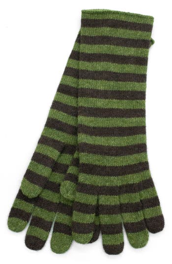 Portolano Stripe Gloves In Green