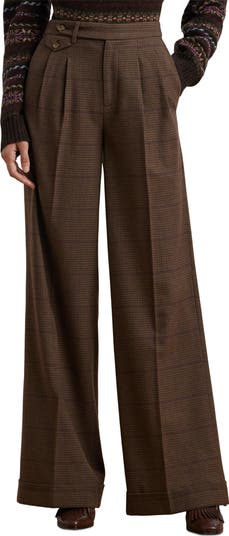 Lauren Ralph Lauren Check Wool Wide Leg Pants | Nordstrom Lauren Ralph Lauren Check Wool Wide Leg Pants | Nordstrom