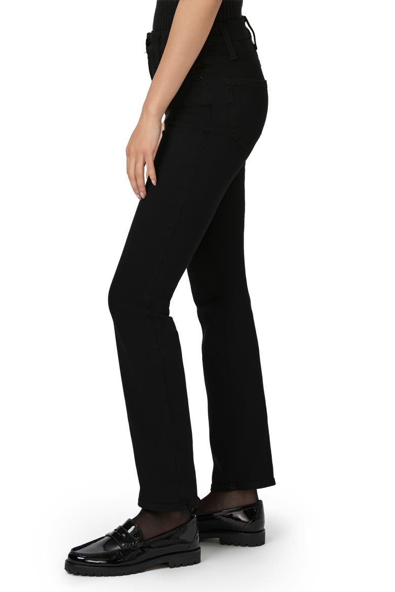 Cindy High Waist Ankle Straight Leg Jeans, Alternate, color, BLACK SHADOW